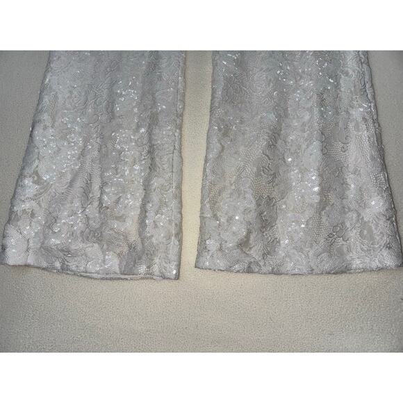 NWT 12th Tribe White Maddox Lace Sequin pants Womens Small - Picture 5 of 12